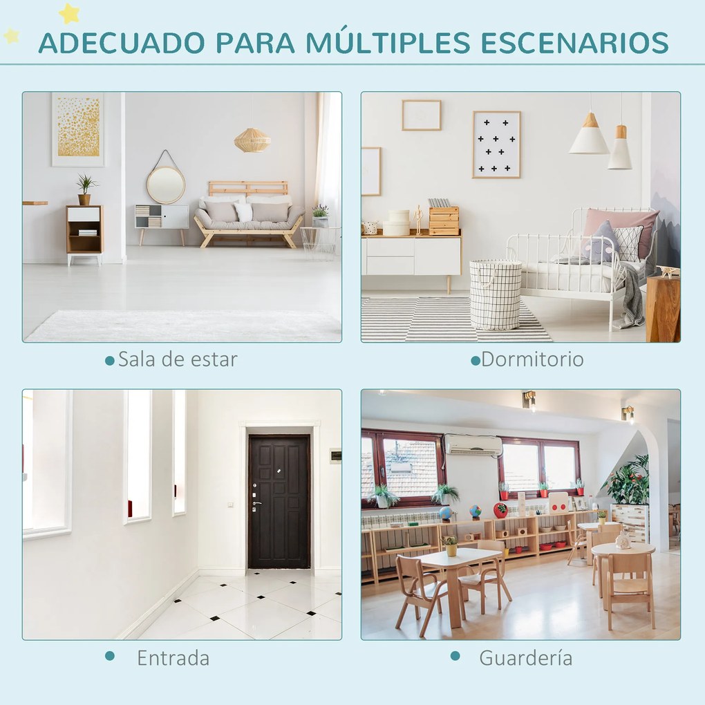HOMCOM Cômoda Infantil com 3 Gavetas Ármario com Pernas de Madeira para Roupas ou Brinquedos de Pinho e MDF Cor Azul 90x42x80 cm