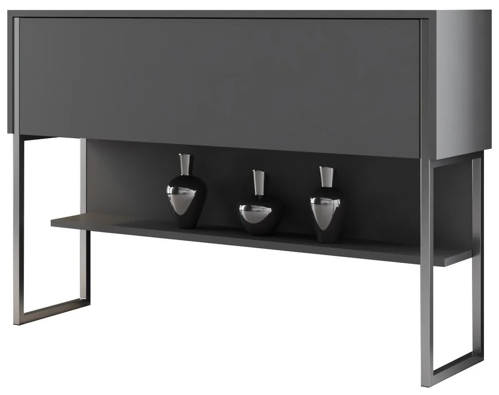 Cômoda Luxe – Prateado Antracite – 120 cm x 80 cm x 30 cm