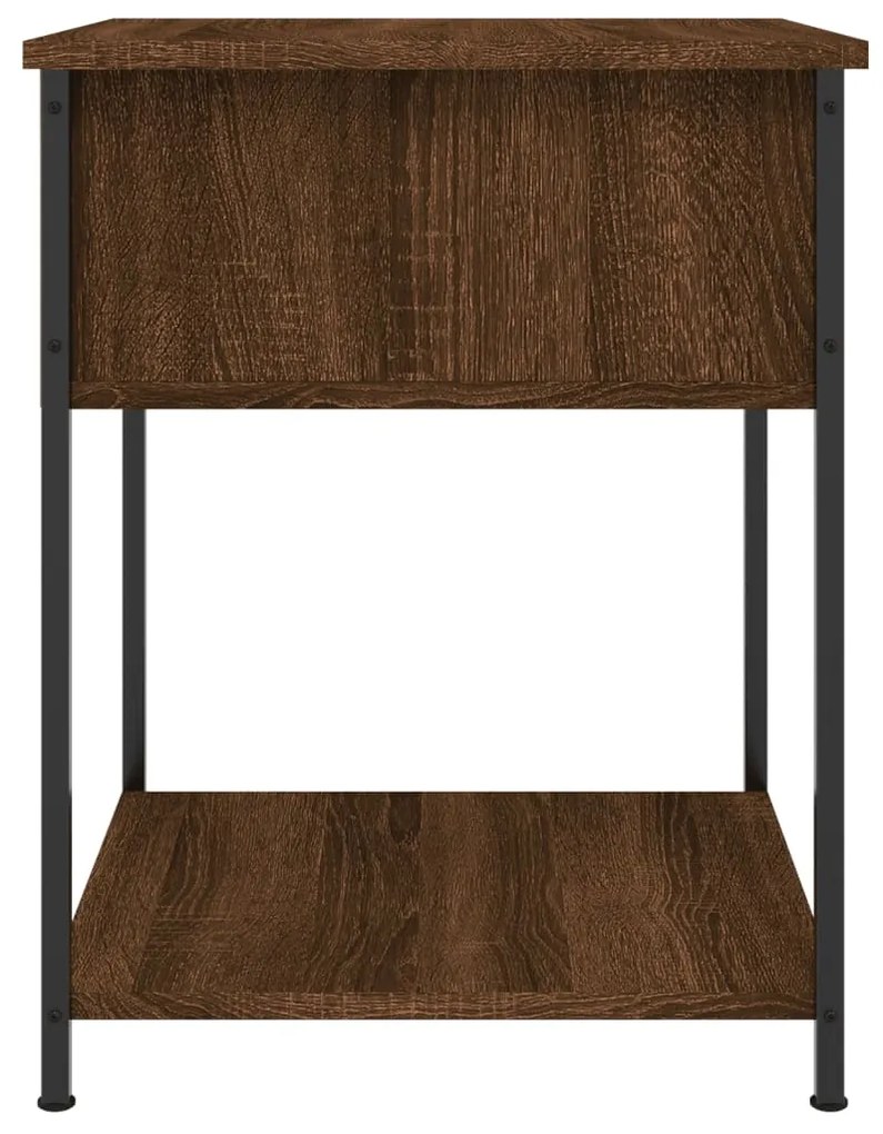 Mesa cabeceira 44x45x58 cm derivados madeira carvalho castanho