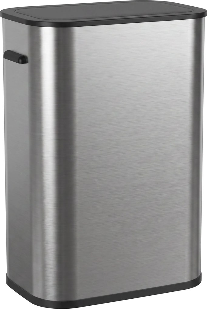 HOMCOM Lixeira com Sensor 55 L para Cozinha, Balde de Lixo sem Contato em Aço Inoxidável, movido a pilhas, Prata | Aosom Portugal