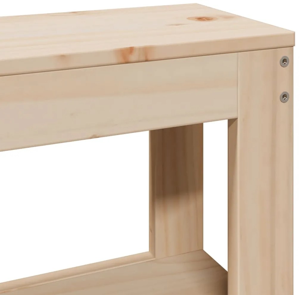 Estrutura cama c/ cabeceira 120x190 cm pinho maciço