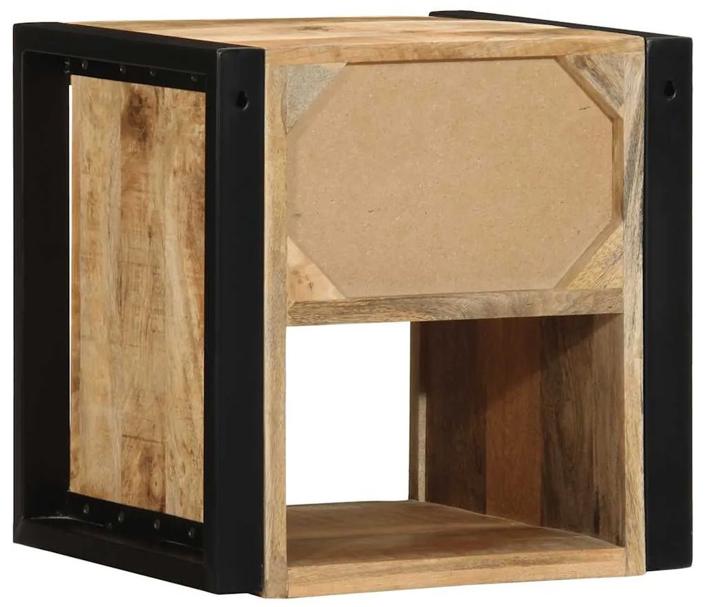 Mesa de cabeceira 40x35x40 cm madeira maciça manga áspera