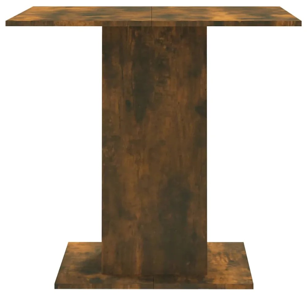 Mesa de jantar 80x80x75 cm derivados de madeira carvalho fumado