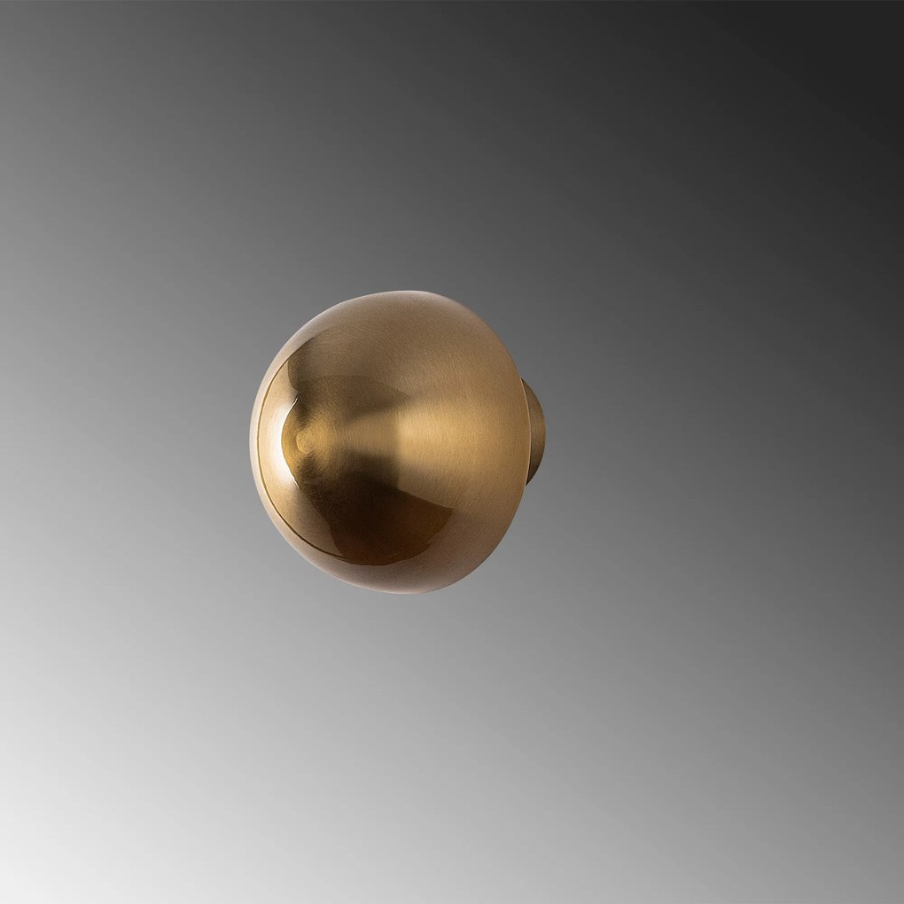 Aplique de Parede Fungal – Dourado – Diâmetro 16 cm, Altura 16 cm