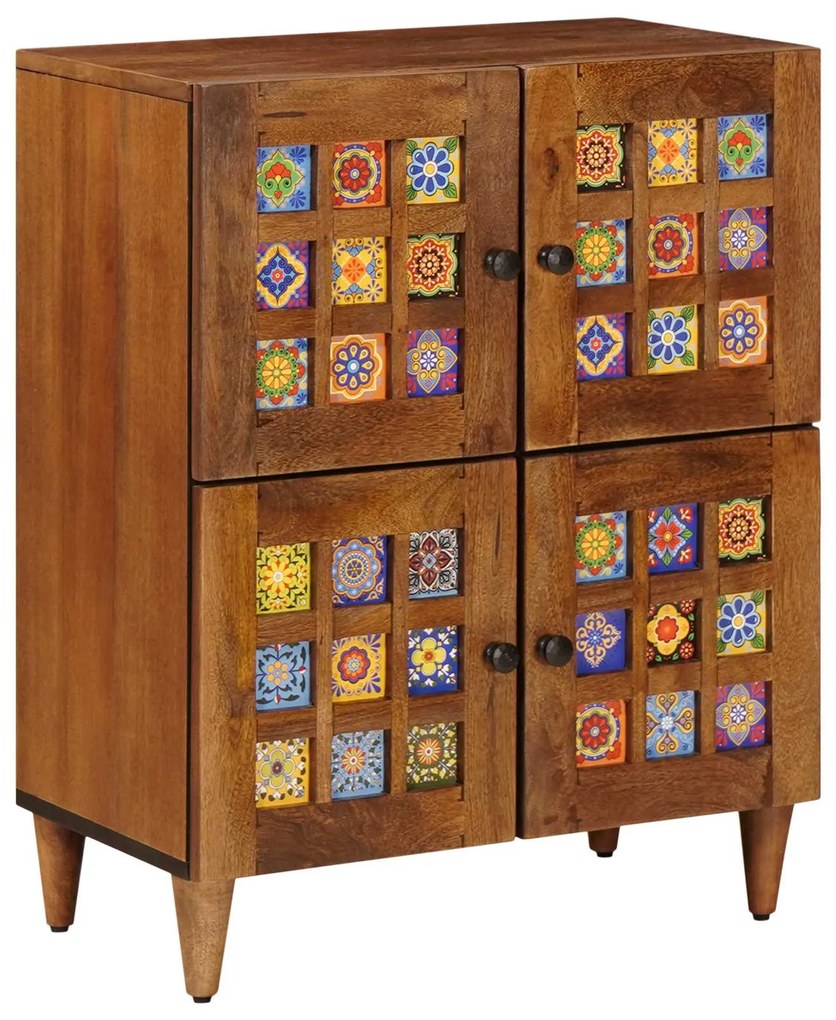 vidaXL Buffet Nogueira 60 x 33,5 x 75 cm Madeira de manga maciça