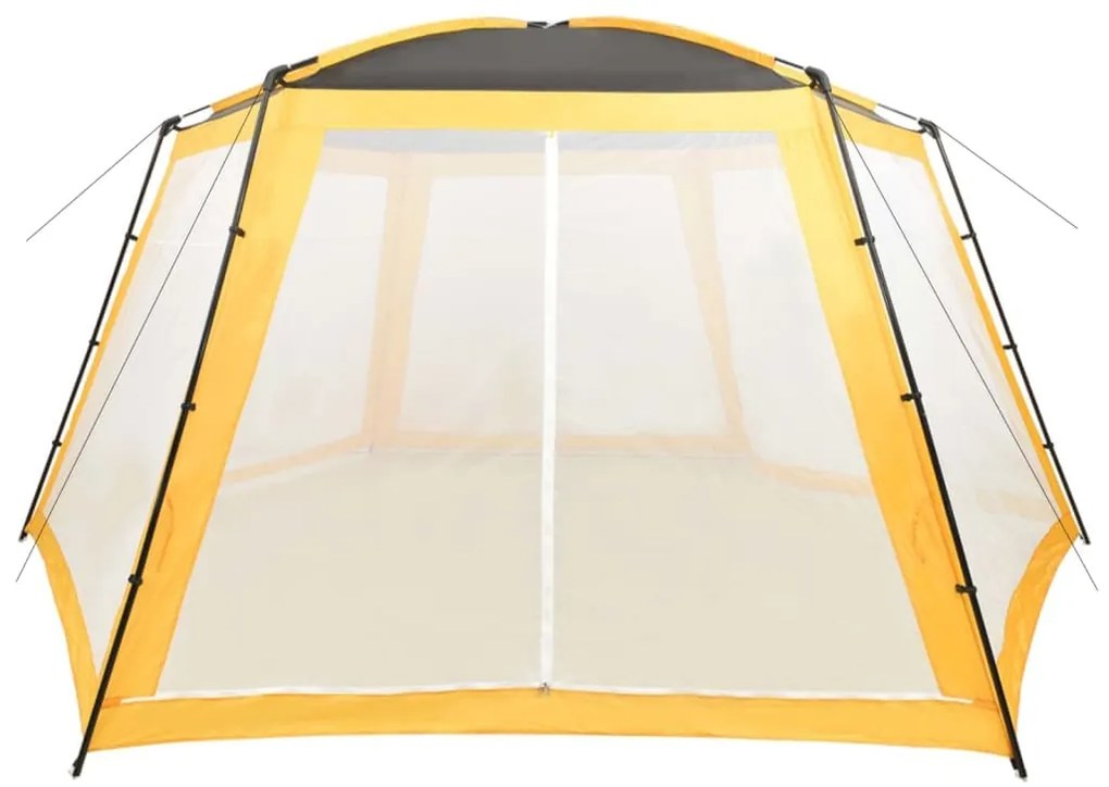 Tenda para piscina 660x580x250 cm tecido amarelo