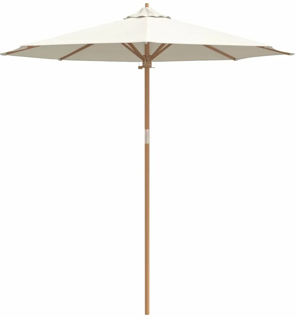 Guarda-sol de Jardim Branco Creme 240x260 cm de Bambu