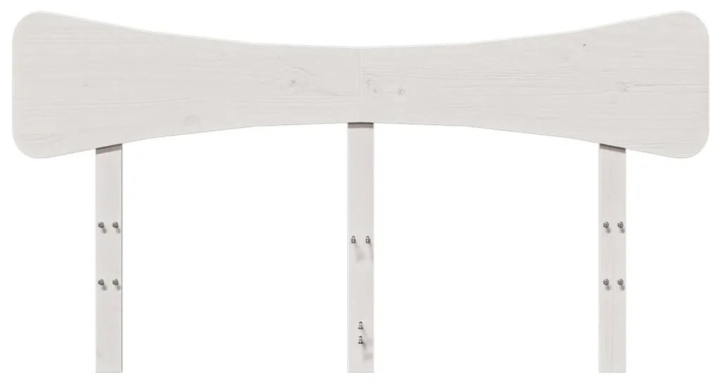 Cabeceira 150 cm madeira de pinho maciça branco