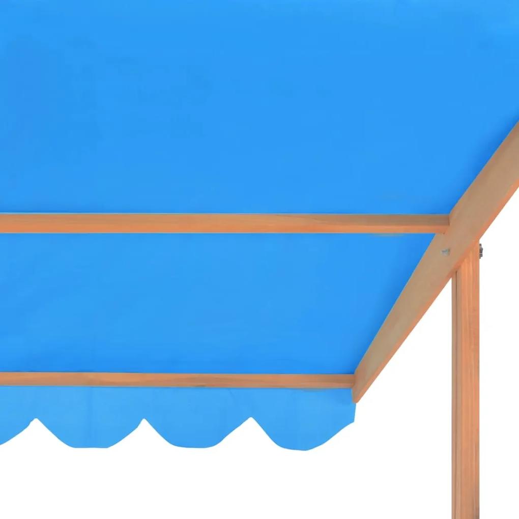 Caixa de areia c/ teto ajustável 115x115x115cm madeira de abeto