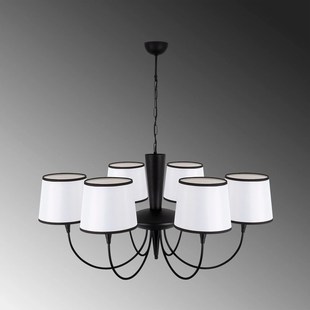 Chandelier Pardo – Preto – Diâmetro 90 cm, Altura 85 cm