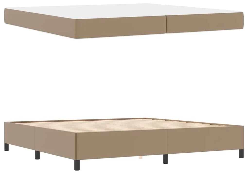 Estrutura de cama com colchão Cappuccino 200 x 200 cm