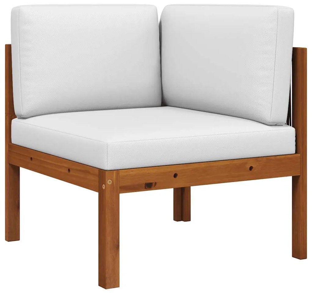 Conjunto de lounge de jardim vidaXL de 2 peças com almofadas de madeir