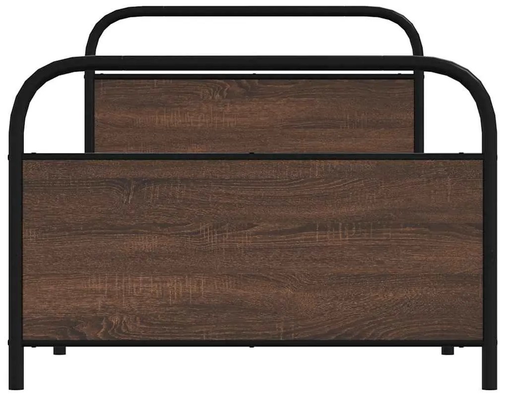 Estrutura cama s/ colchão derivados madeira carvalho castanho