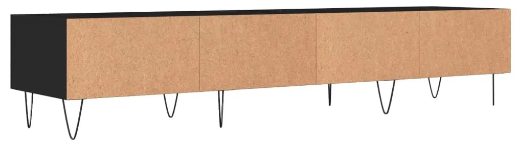 Móvel de TV 80x36x50 cm derivados de madeira preto