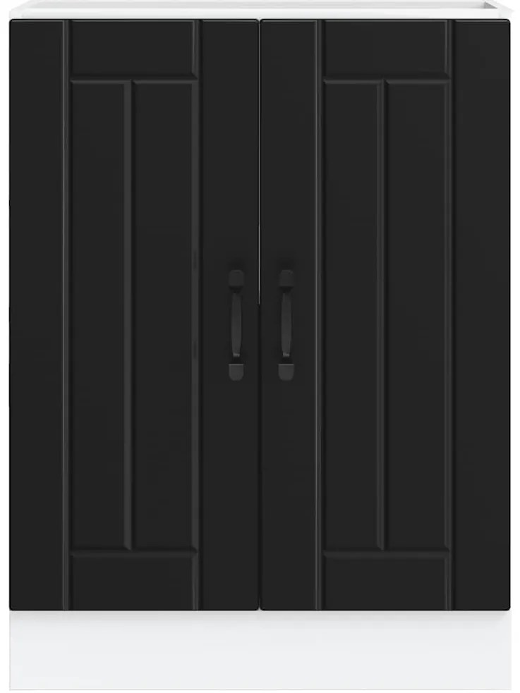 Armário baixo lavatório Lucca deriv. de madeira preto