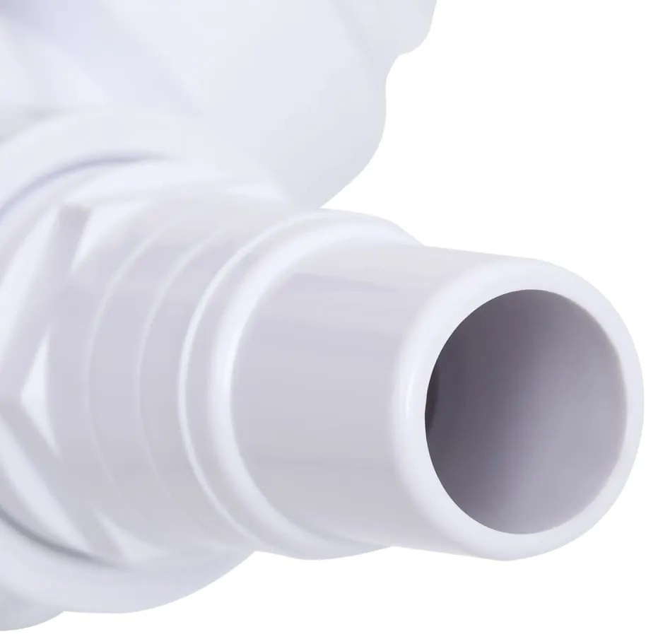 Válvula esférica de 3 vias para piscina branco e preto