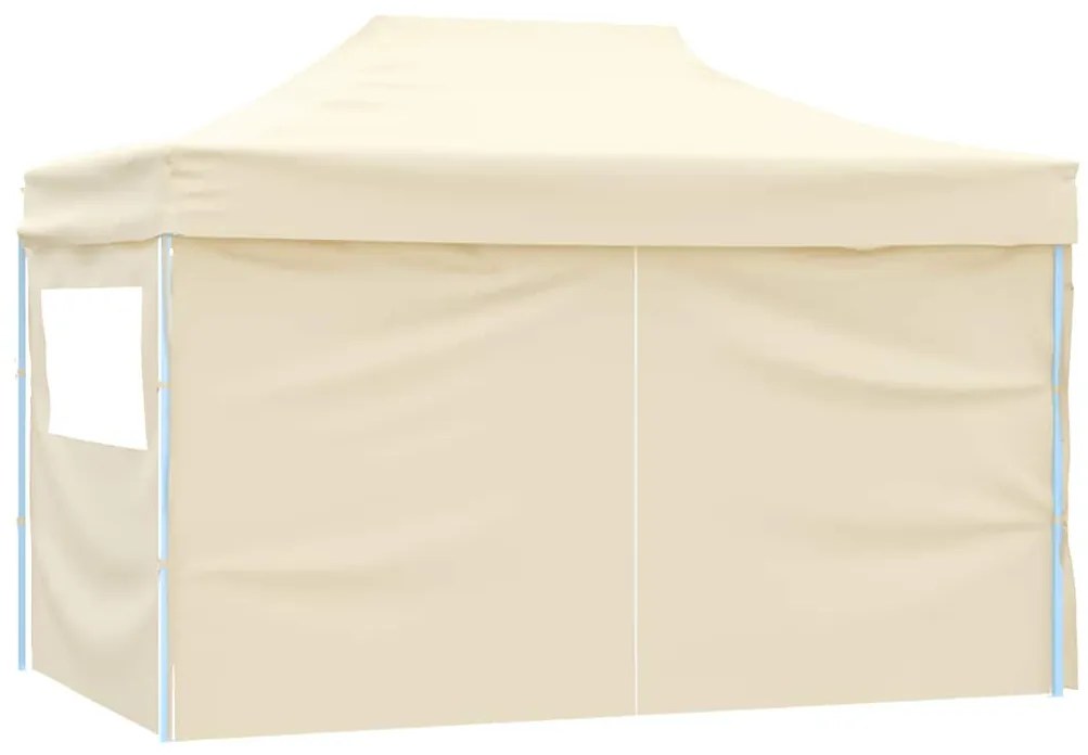 Tenda dobrável profissional festas 4 paredes 3x4m aço cor creme