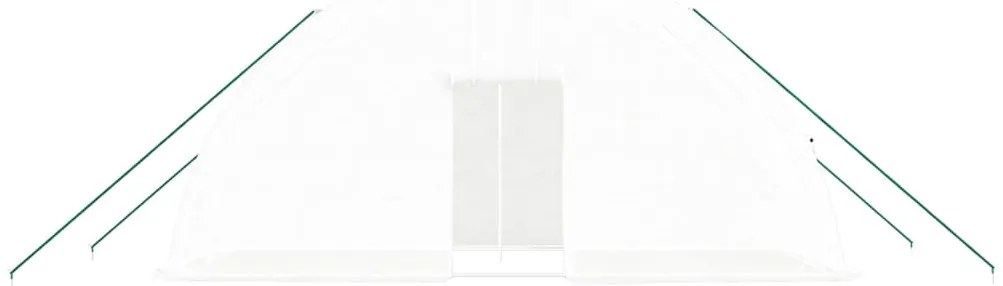Estufa com estrutura de aço 12 m² 6x2x2,85 m branco