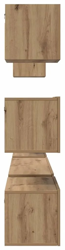 Conjunto de móvel de TV 8 pcs carvalho artisiano