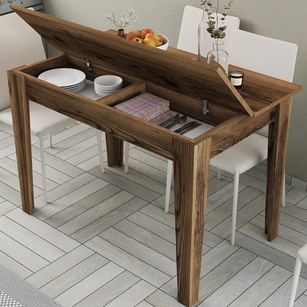 Mesa de Cozinha Kiev – Nogueira – 110x75x72 cm