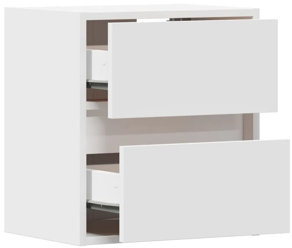 Móvel de parede para TV com luzes LED 41x31x45 cm branco