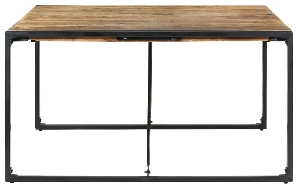 Mesa de jantar 140x140x75 cm madeira de mangueira áspera