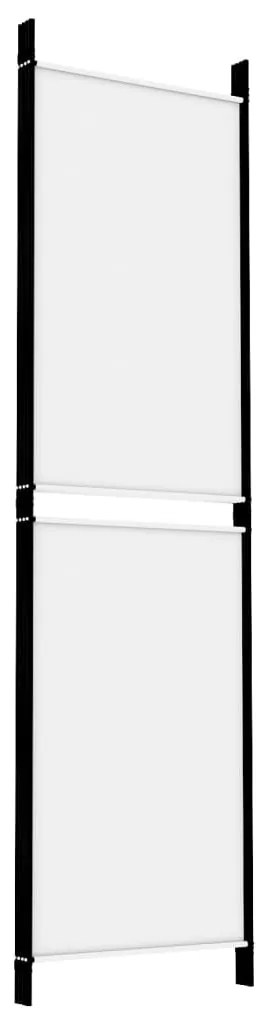 Biombo/divisória com 4 painéis 200x180 cm tecido branco