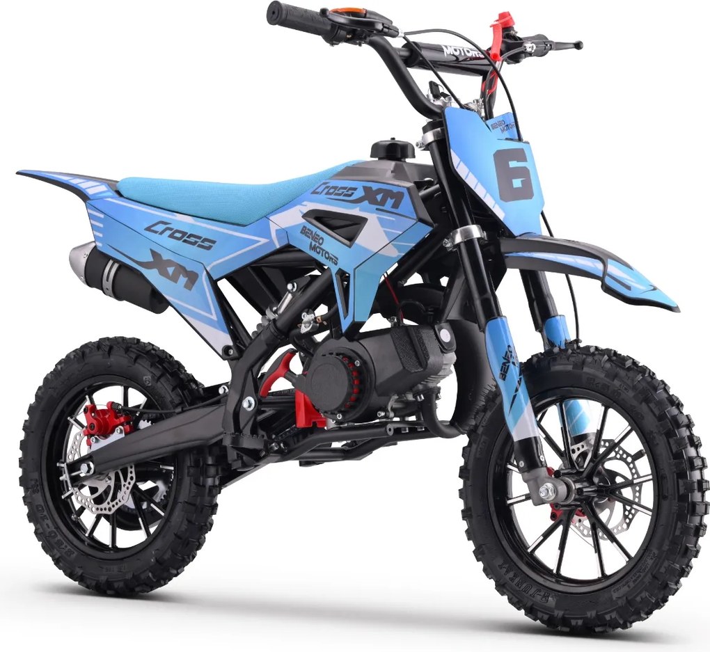 Mini Moto de cross a gasolina para crianças  BNO Motors CROSS XM 50cc Azul