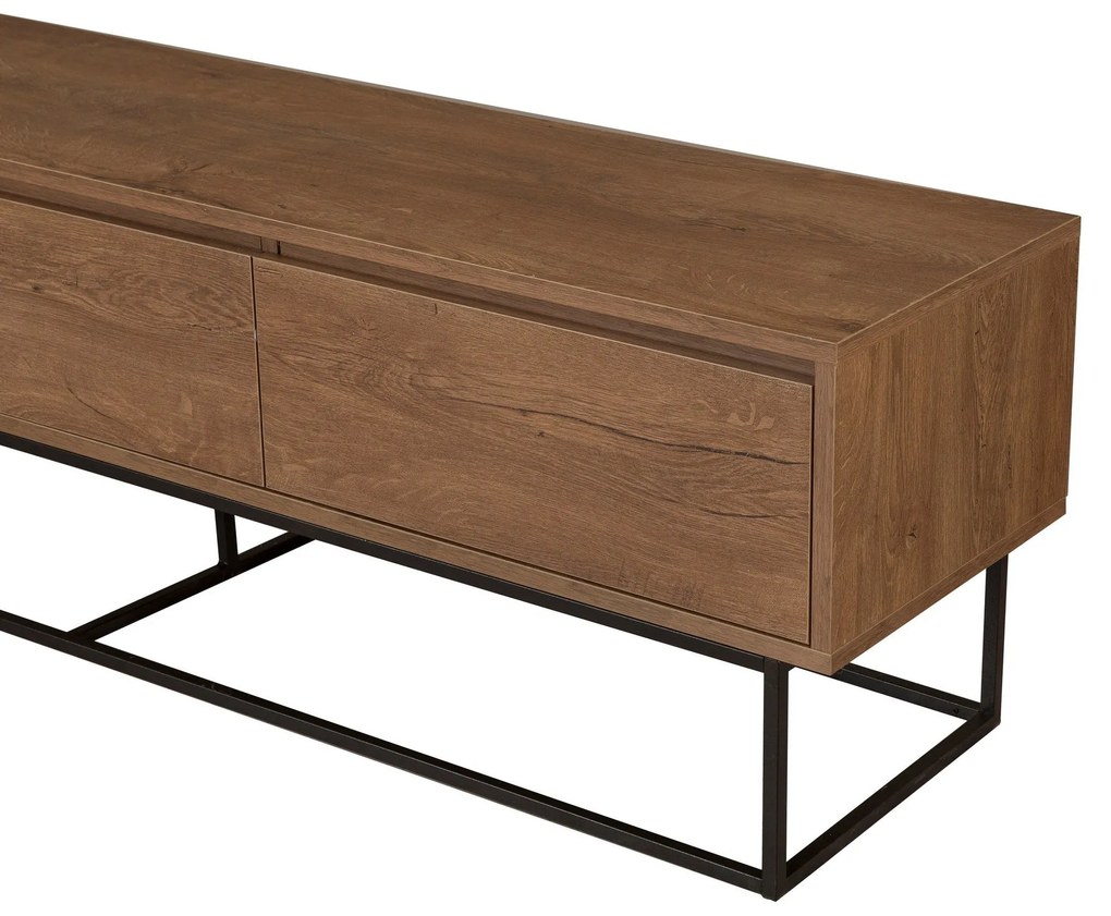 Conjunto de Mobiliário de Sala de Estar Laxus – Nogueira Preta – 90x39