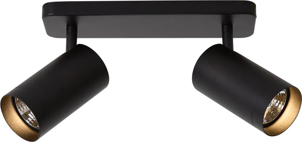 Candeeiro de Teto Moderno Preto 2 Luzes GU10 70mm - Jeana Luxe
