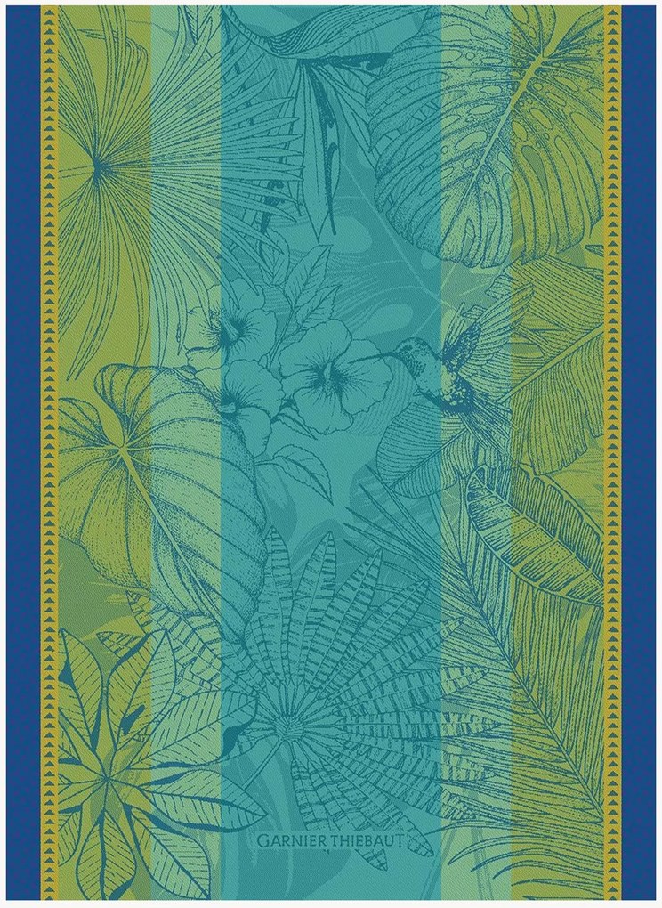 Toalhas de chá em tecido jacquard de algodão Plantes, conjunto de 4