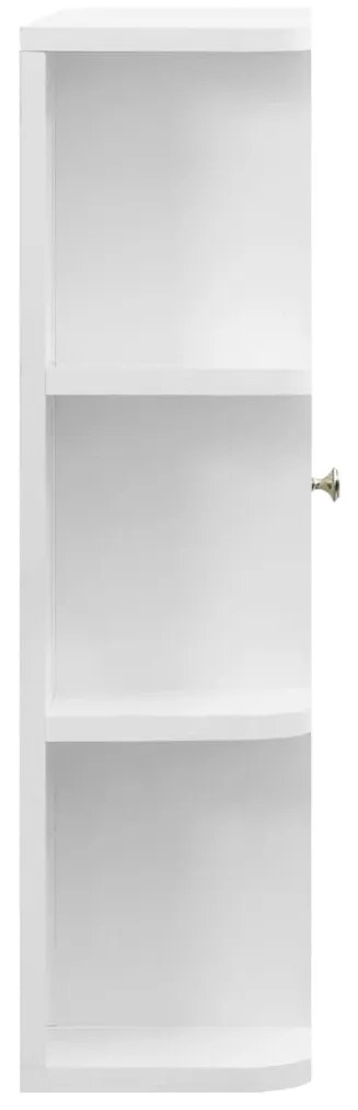 Armário espelhado para casa de banho 66x17x63 cm MDF branco