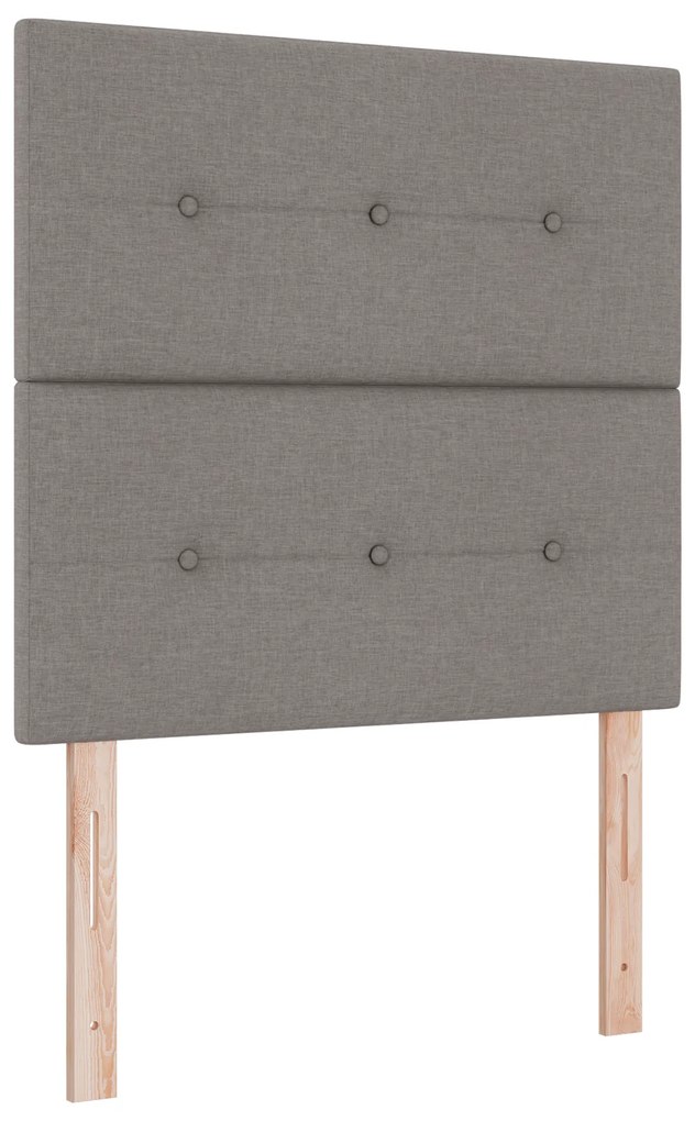 Cama Box Spring com Colchão & Banco Cinza 120x200 cm Tecido