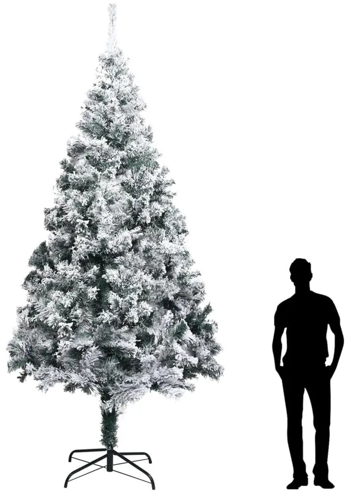 Árvore de Natal artificial com flocos de neve 400 cm PVC verde