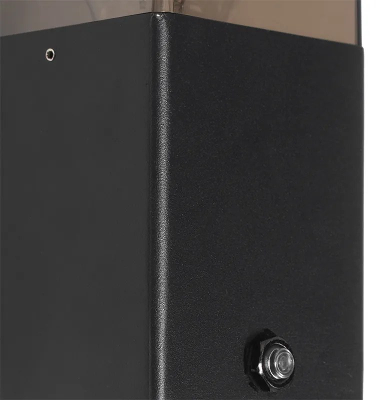 Candeeiro de parede exterior preto IP44 com sensor crepuscular - Dinamarca Moderno