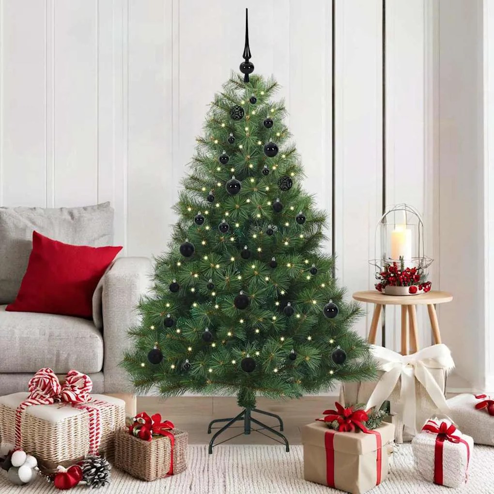 vidaXL Árvore de Natal Artificial com 150 LEDs Verde 150 cm PE e PVC