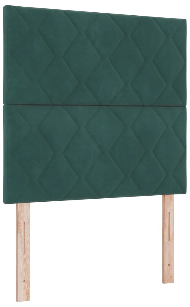 Cama Box com Colchão & Banco Verde Escuro 90x190 cm Veludo