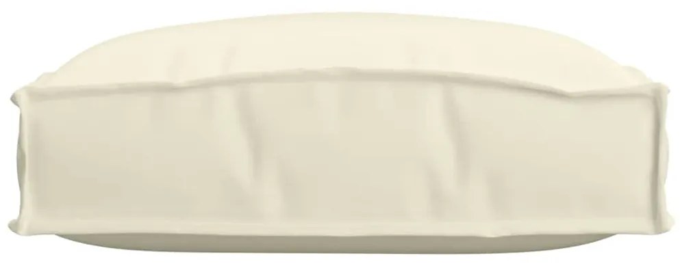 Almofadas de Pallet para Assento 2 pcs Creme 40x40x8 cm Tecido Oxford