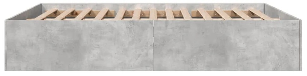 Estrutura de cama 150x200 cm derivados de madeira cinza cimento