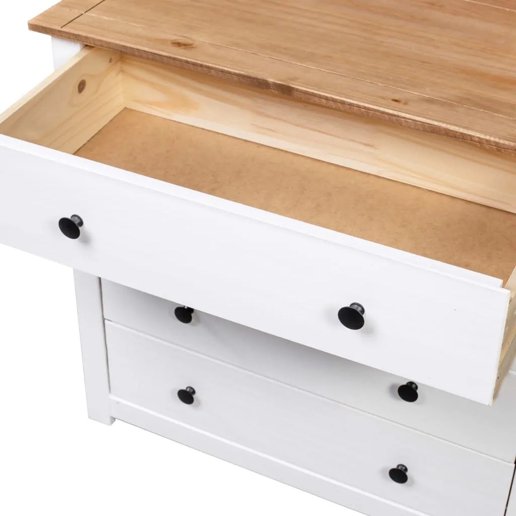 Móvel lateral 80x40x73 cm pinho Panama branco