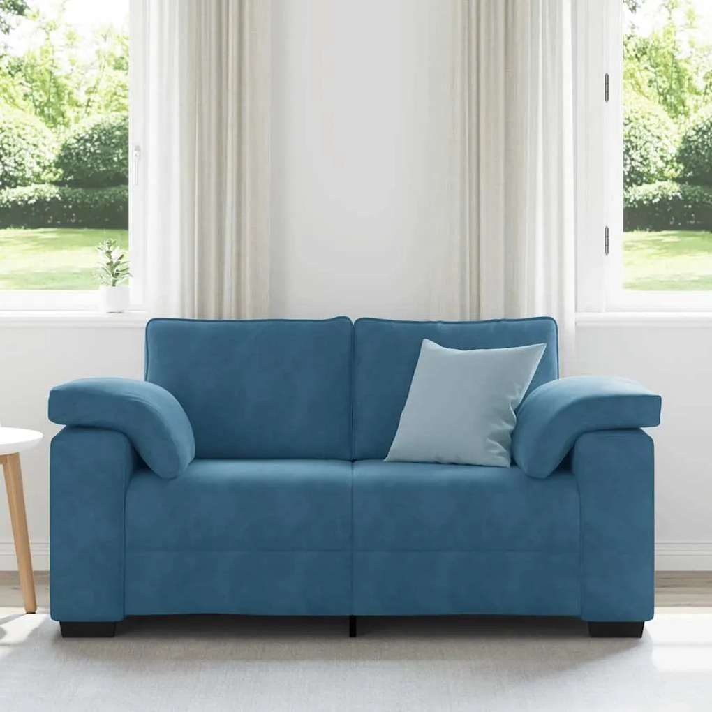 Sofá-luvas 120 cm veludo azul