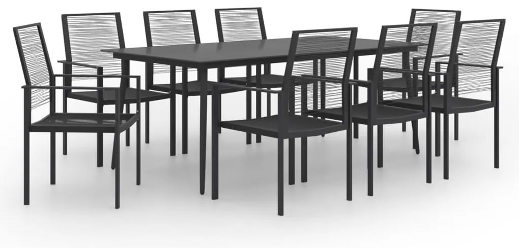 9 pcs conjunto de jantar para jardim