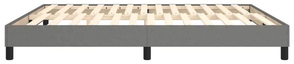 Estrutura de cama sem colchão 160x200 cm tecido cinzento-escuro
