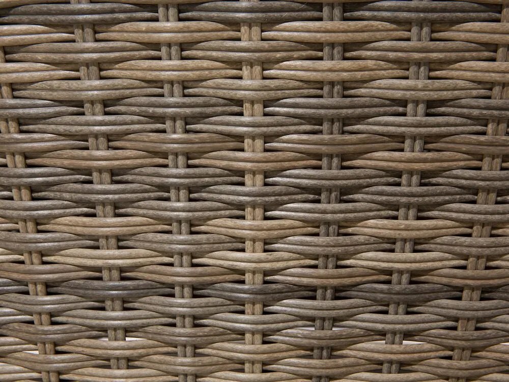 Cama de jardim com toldo em rattan castanho claro SYLT Beliani