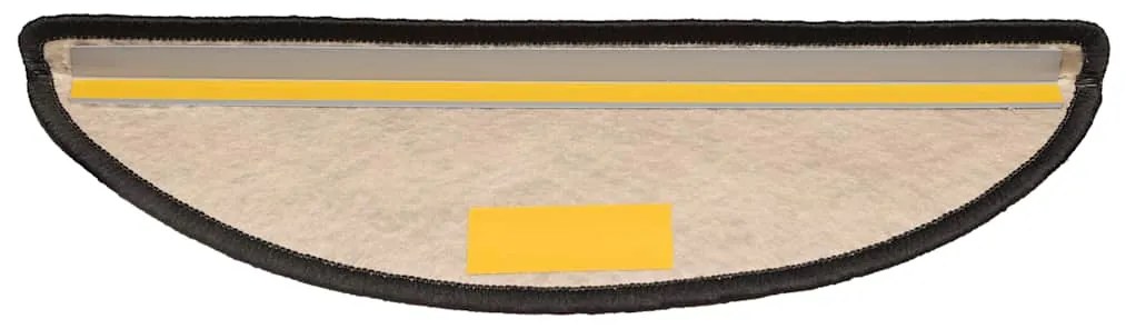 Tapetes escada adesivos aspeto sisal 15 pcs 56x17x3cm antracite