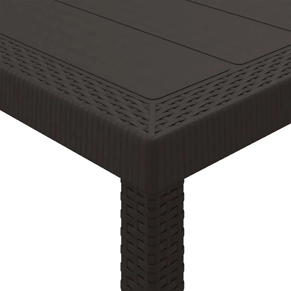 Mesa de Jardim vidaXL Castanha 300x100x73 cm Vime PE
