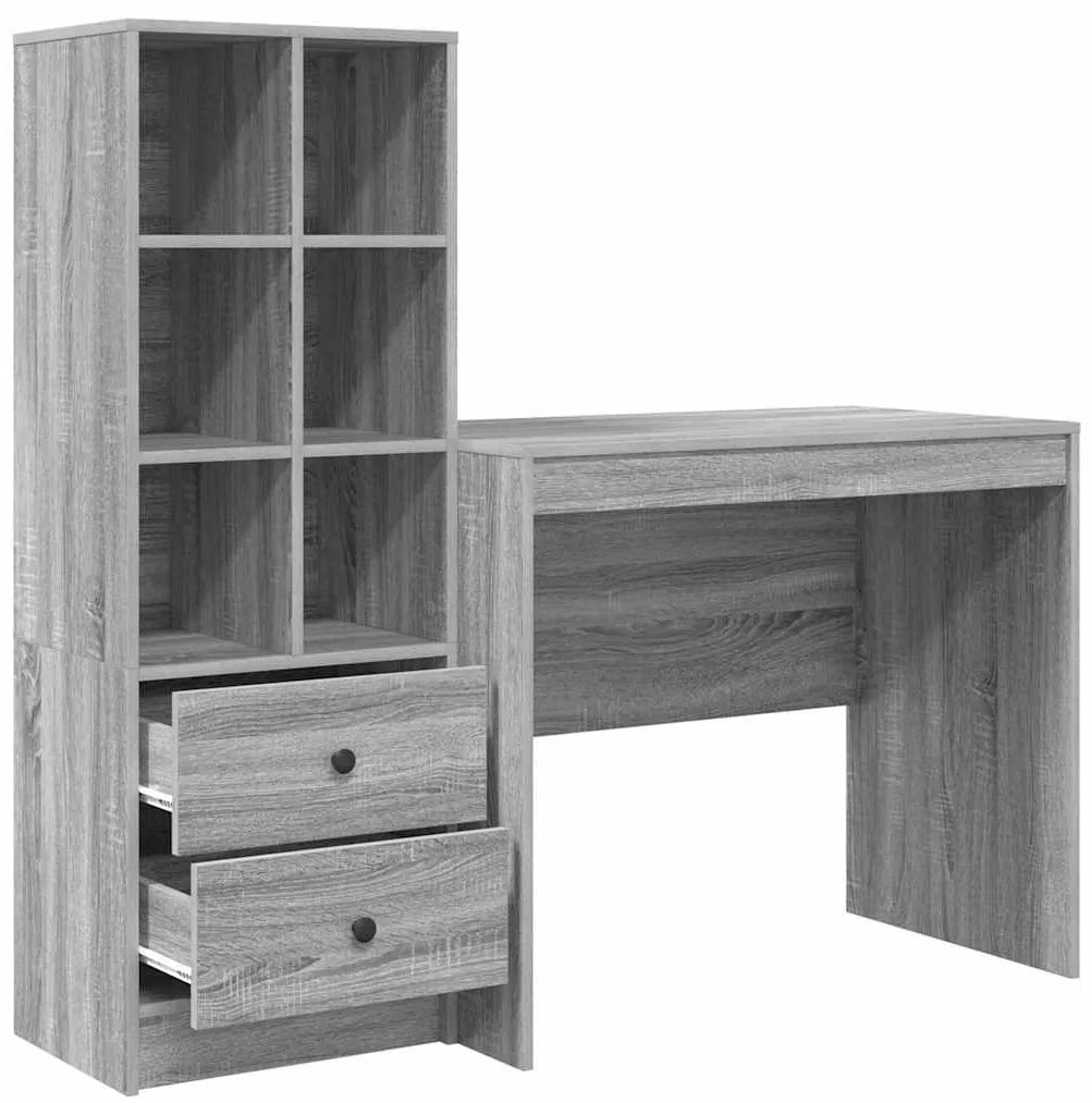 Mesa com Armazenamento Cinza Sonoma Aglomerado de partículas