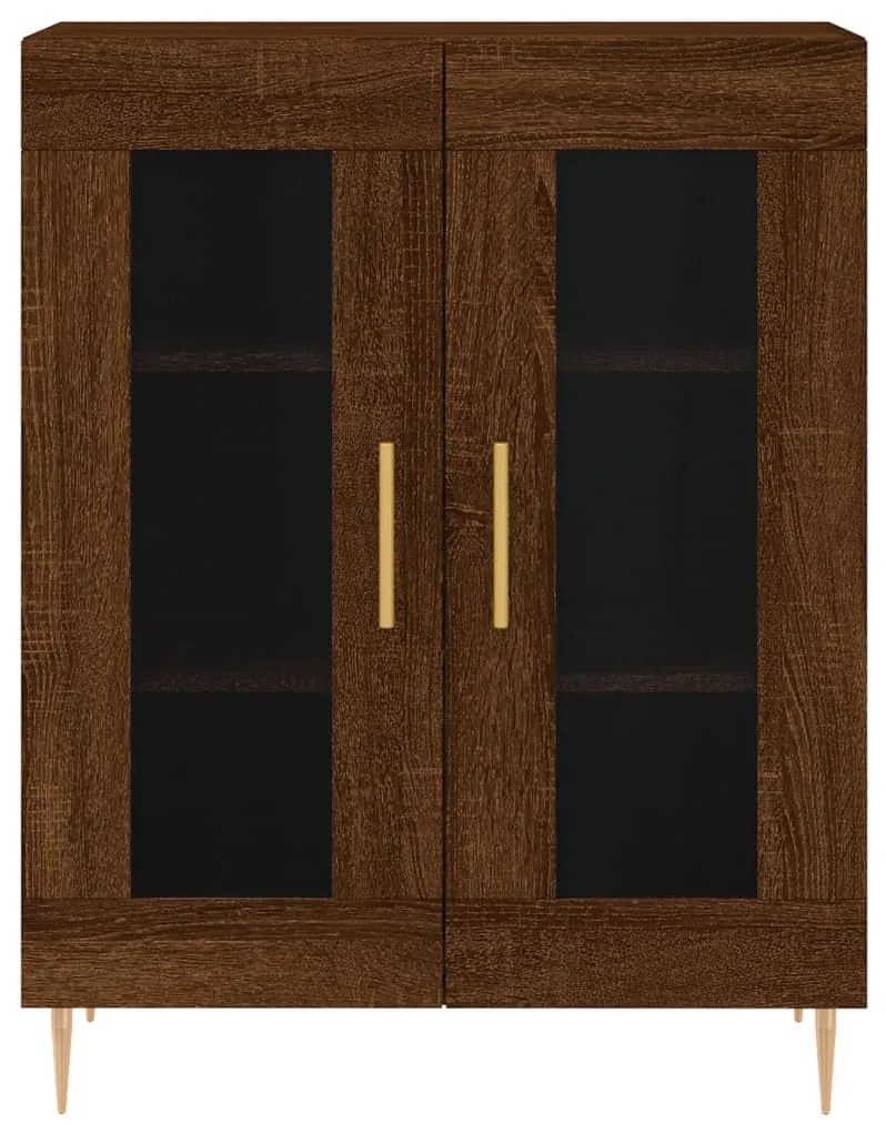 Armário alto 69,5x34x180cm madeira processada carvalho castanho