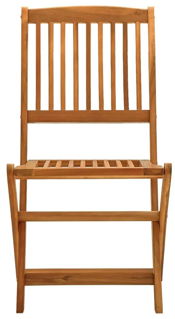 5 pcs conjunto de jantar p/ jardim madeira de acácia maciça