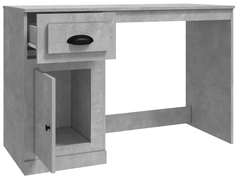 Secretária c/ gaveta 115x50x75 derivados madeira cinza cimento